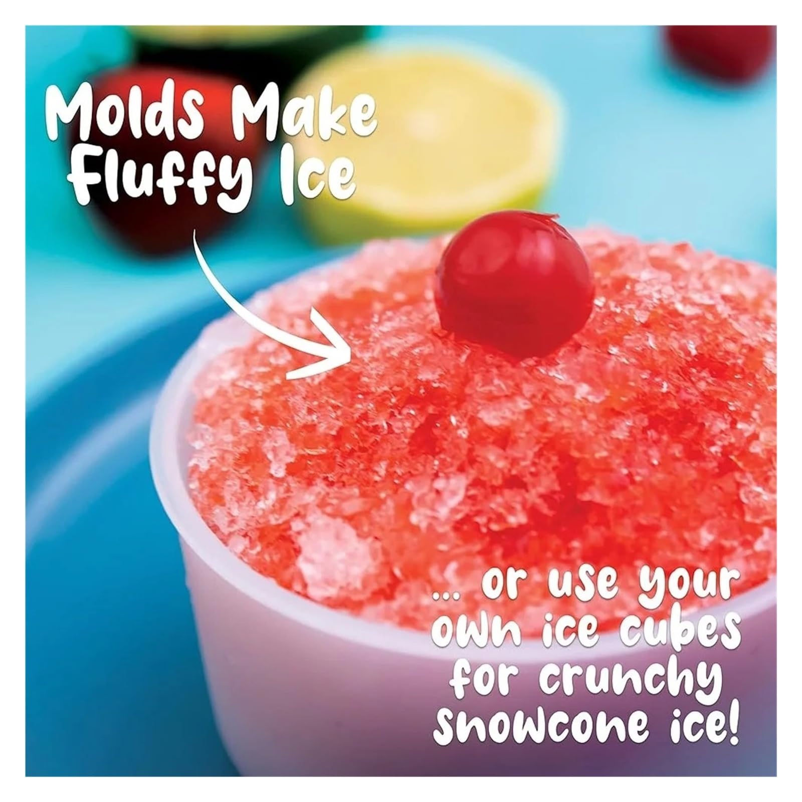 Máquina de Afeitar de Hielo Máquina portátil for Hacer Conos de Nieve y Hielo raspado con moldes de Hielo Dobles, tapete Antideslizante, fácil de Usar, Manual de Instrucciones para la Fiesta