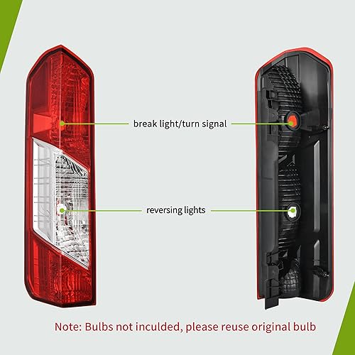 Miniatura 2 de AUTOSAVER88 Conjunto de luces traseras de freno compatibles con Ford Transit T150 T250 T350 14-23 2015-2023, OE reemplaza la luz trasera roja