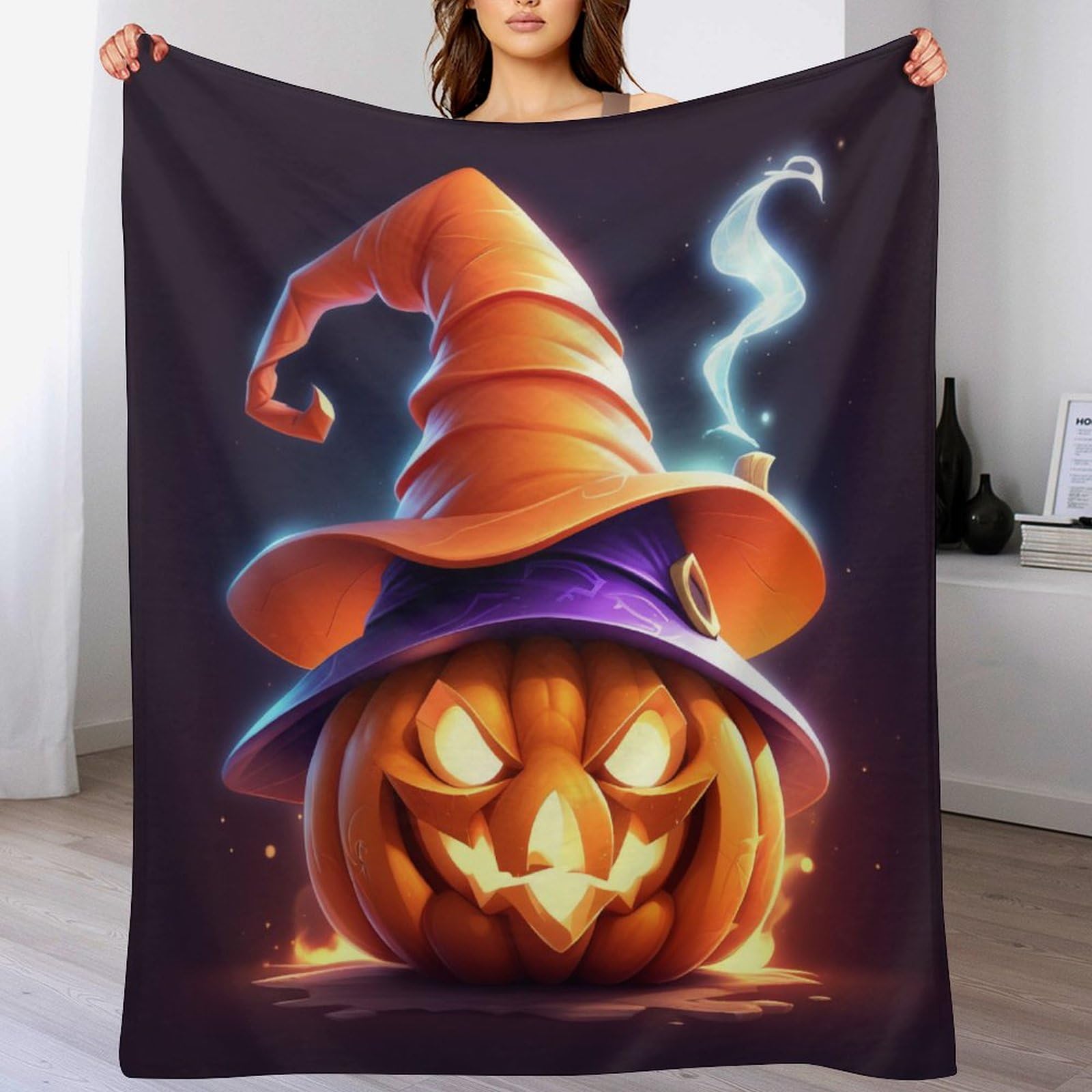 Manta de calabaza para Halloween toalla de playa de franela y capa multiusos