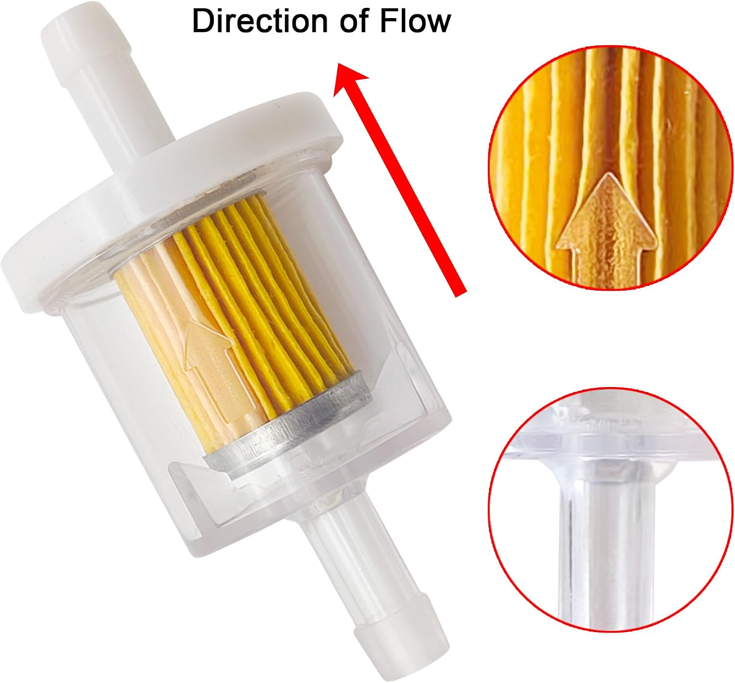 691035 695666 1/4" Inline Fuel Filter Kit Compatible with Briggs & Stratton 493629 84001895 794079 Toro MTD Craftsman Kawasaki 49019-0027 40 Micron