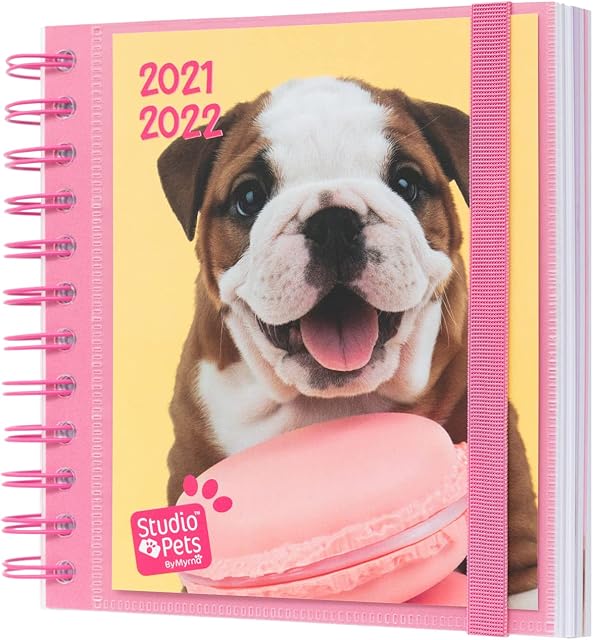 Official Studio Pets Dogs Academic Diary 2021-2022 Day To Page - 11 Months Mid Year Diary August 2021 - June 2022