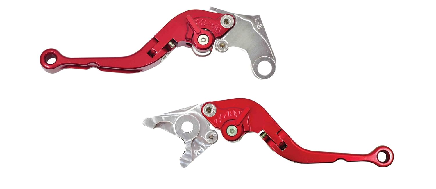 Yana Shiki LS21LCFRED/RS17LBFRED Red Short Folding Adjustable Brake