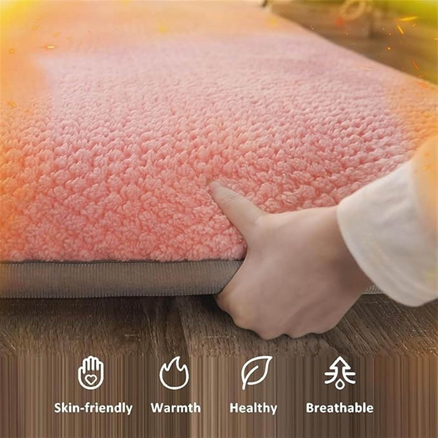 Futon Mattresses Japanese Floor Tatami Mat Foldable Sleeping Mattresses for Dormitory Indoor Outdoor(Pink,90 * 200cm)