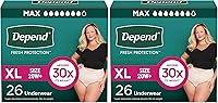 Vista 21 de Depend Fresh Protection Pañales para Adultos, Ropa Interior para Incontinencia y Fugas de Vejiga Postpartum para Mujer, Desechable, Máxima, Mediano