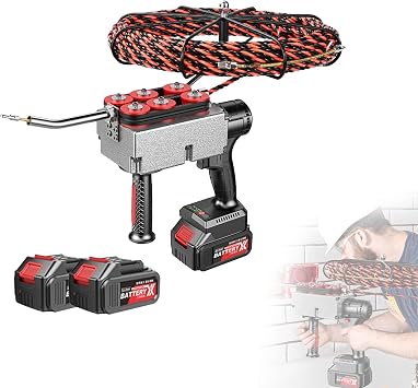 Cordless Automatic Electrician Wire Threading Machine, Electrician Wall Wiring Machine, 40 M/Min Wire Drawing Machine, for Pipe Decoration Communication Cable, for Construction Hydropower