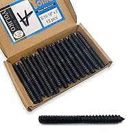 Vista 1 de Paquete de 12 unidades de pernos de gancho de 5/16-18 x 3 pulgadas negros