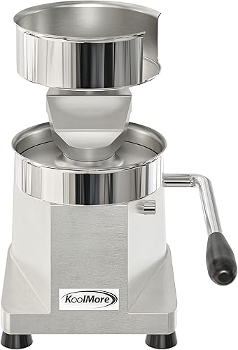 Miniatura 9 de KoolMore Prensa de hamburguesas para hamburguesas de 5 pulgadas, máquina formadora manual de acero inoxidable para alimentos personales y