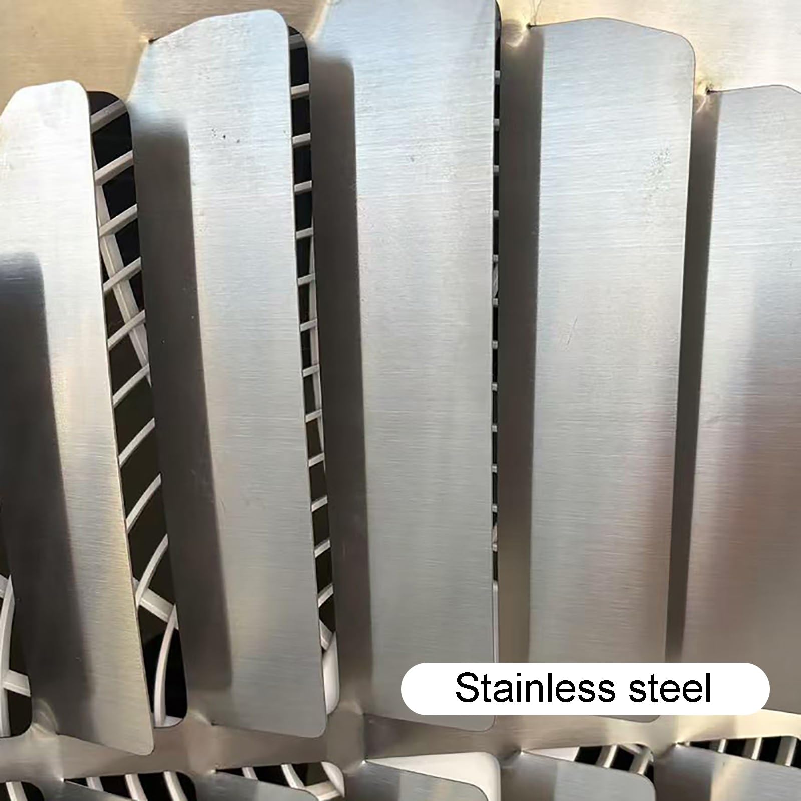 Copertura per unità Esterna di Condizionamento Recinzione di Protezione per Prese d'Aria in Acciaio Inox Deflettore Quadrato per Condizionatore Deflettore per Tapparella(58x58cm)