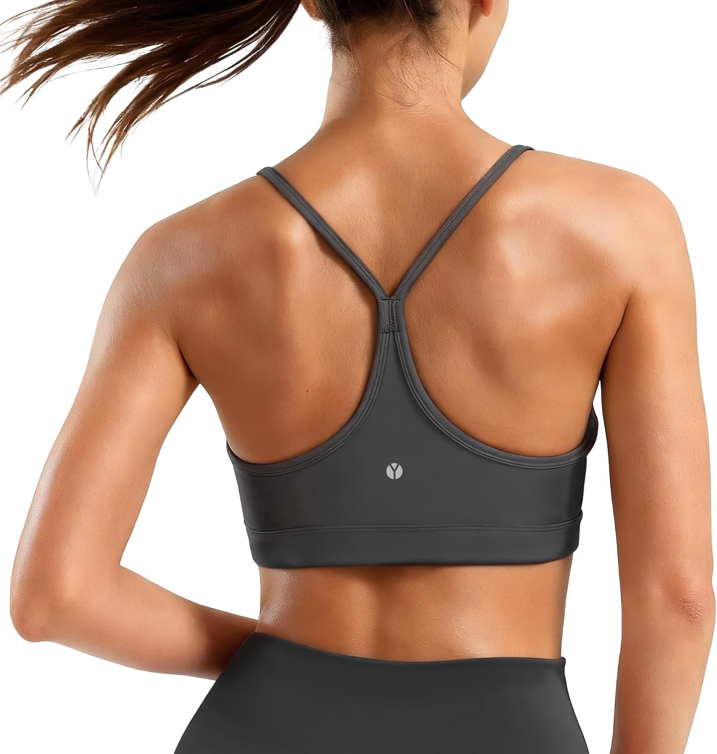 MXYMXY Women’s Sculpting Compression Sports Bra Y-Back Training Bra with Removable Pads Yoga Top