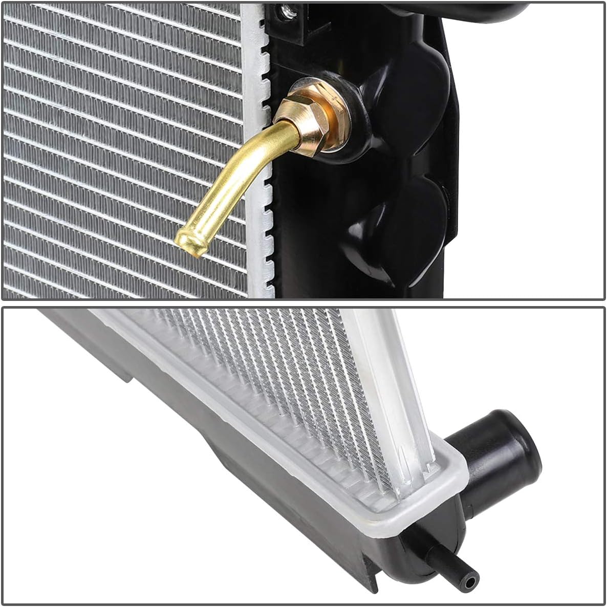 DNA Motoring OEM-RA-2776 Aluminum Radiator Compatible with 05-10 Scion tC AT,23-5/8" W X 15-11/16" H X 5/8" D,1-5/16" Inlet / 1-5/16" Outlet