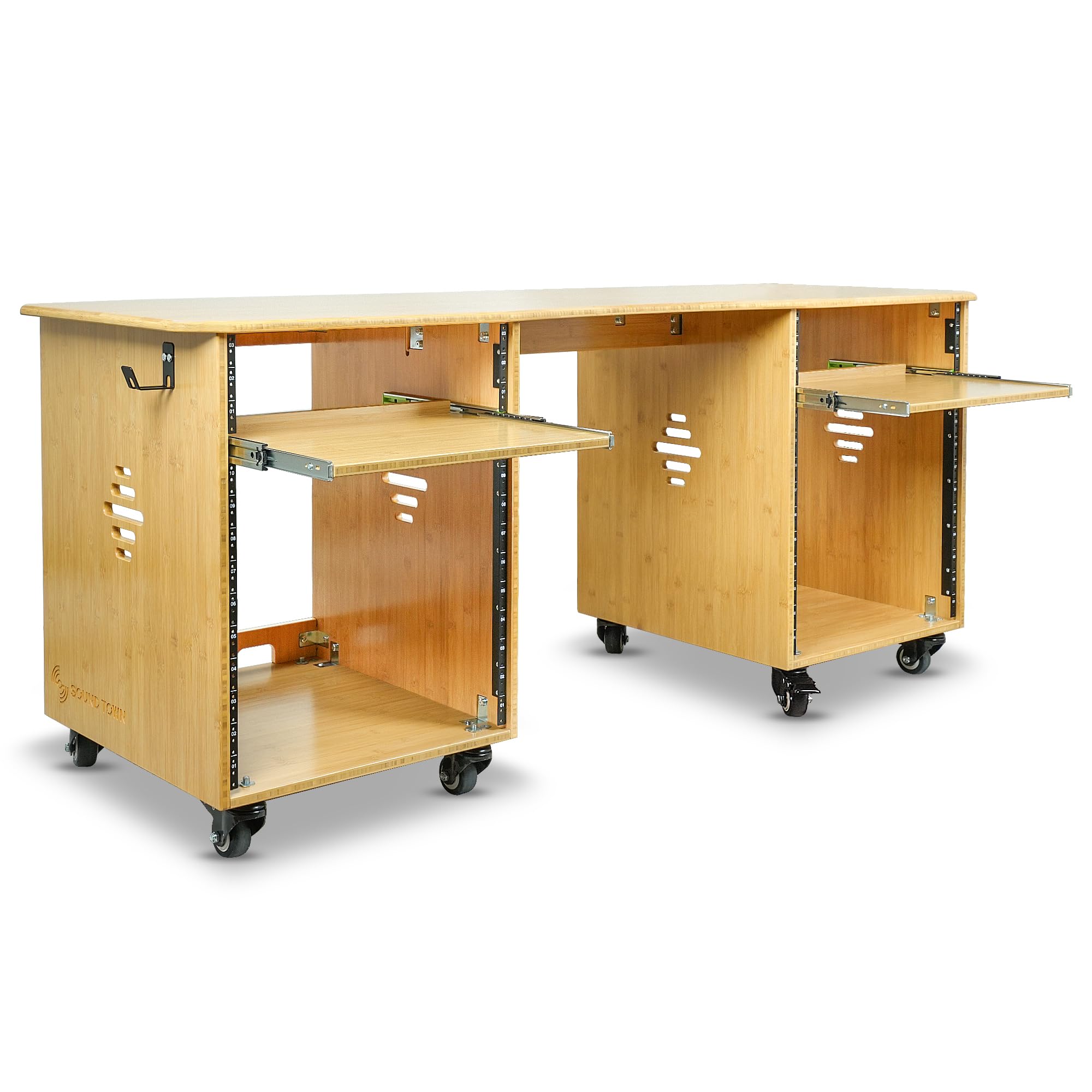 Amazon.com: Sound Town Studio Desk Workstation with Dual 13U Side