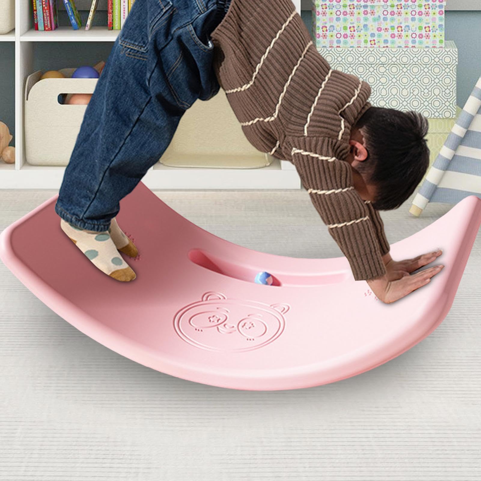 Amazon | カーブしたバランスボード キッズ | 幼児用ウォブルボード