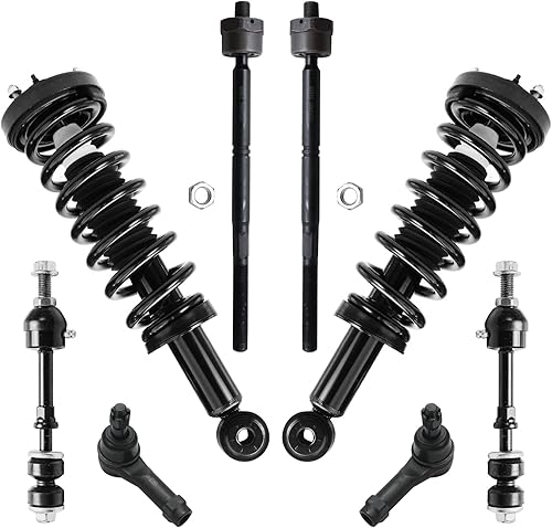 Miniatura 302 de Detroit Axle - Kit de puntales delanteros de 6 piezas para Chevrolet Aveo Aveo5 Pontiac G3 Wave, barra estabilizadora, varillas de acoplamiento