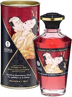 New - Aphrodisiac Warming Oil - Strawberries & Champagne Shunga