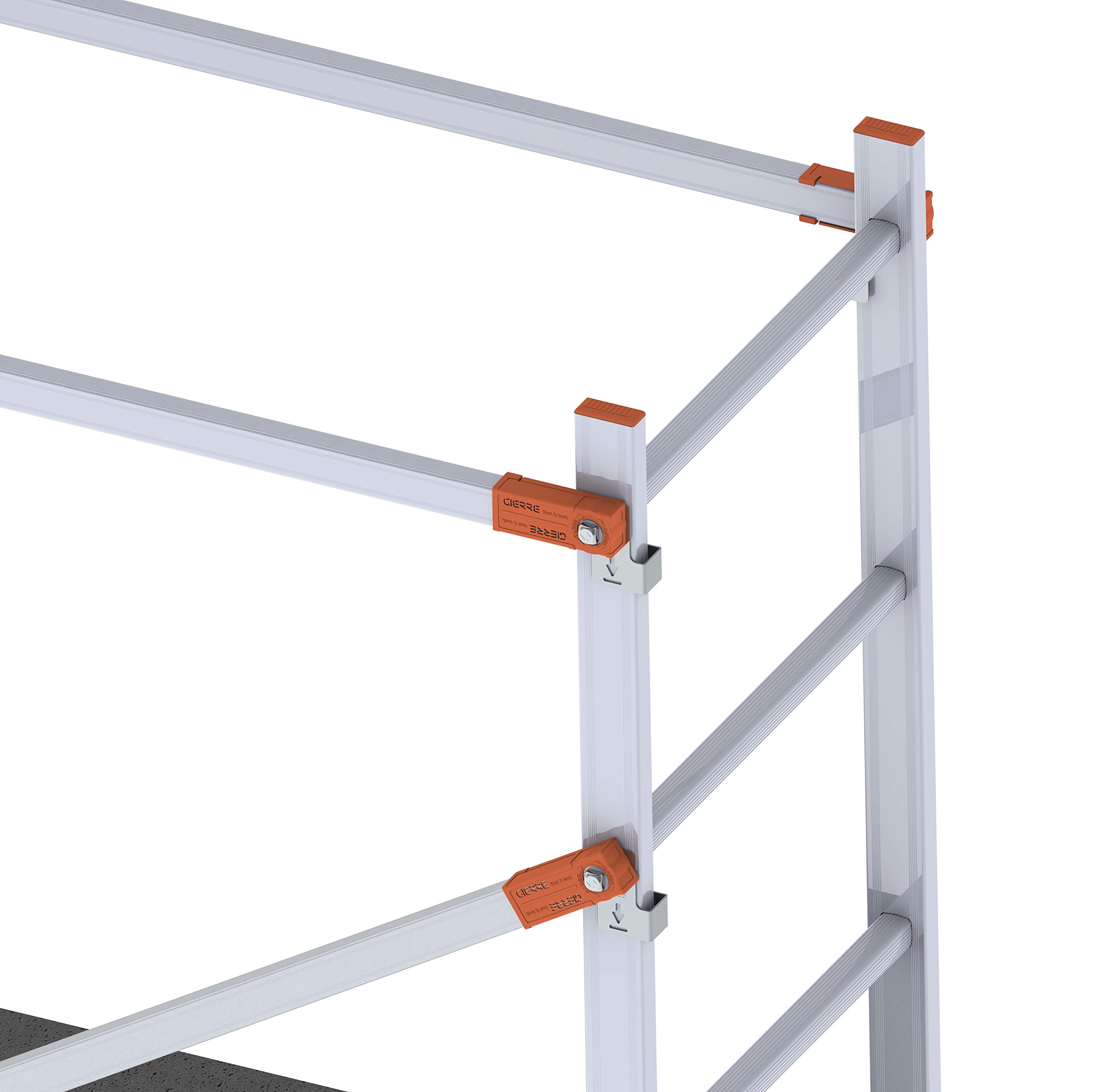 Gierre FA100FL Andamio Doméstico Fast & Lock 100, 287 cm, Negro