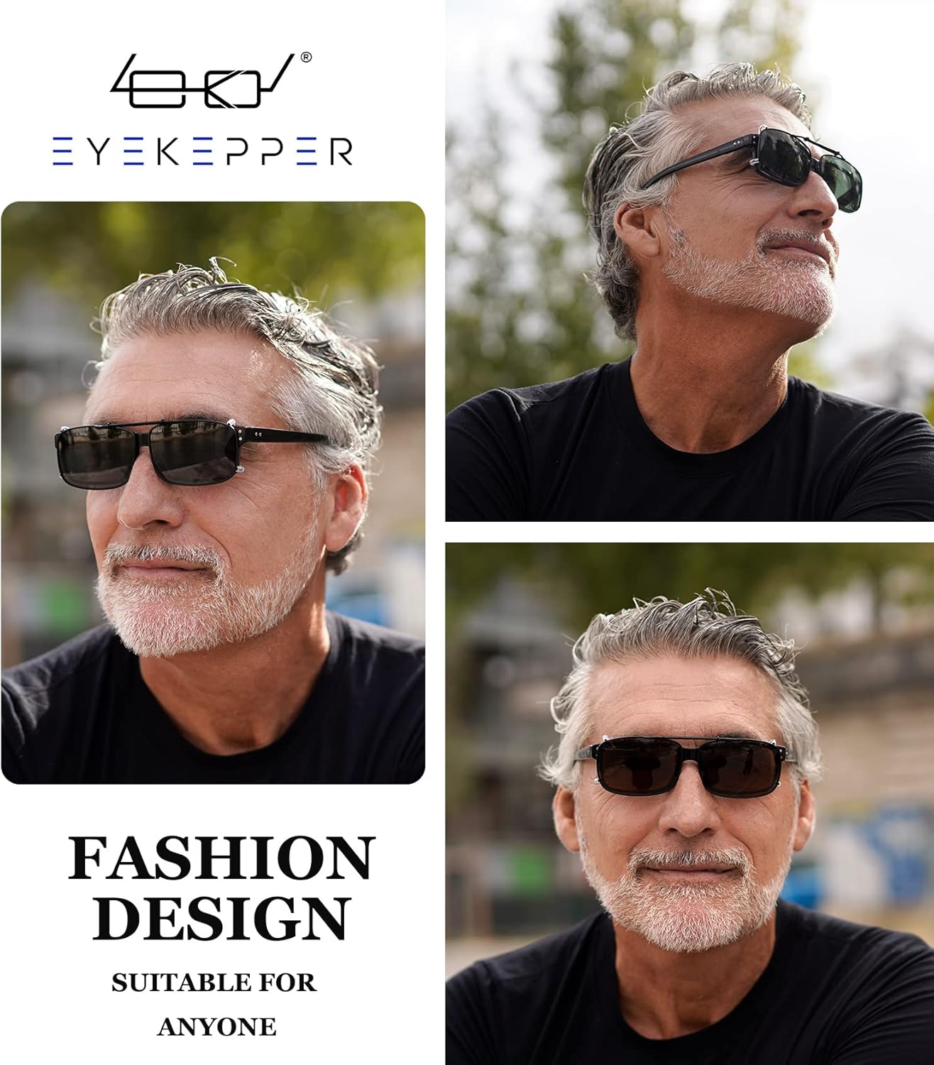 Eyekepper Metal Frame Rim Polarized Lens Clip On Sunglasses 56 * 34MM - Image 2