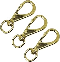 Vista 5 de Scuba Choice Clip de gancho giratorio de latón de 4.4 pulgadas #3, apertura de 0.524 in