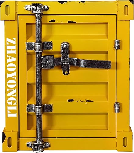 Miniatura 26 de ZHAOYONGLI-End Tables Mesa de noche industrial, vieja, roja, 15.7 x 14.9 x 18.9 pulgadas Viejo - Rojo,Oro negro (izquierda),Oro negro