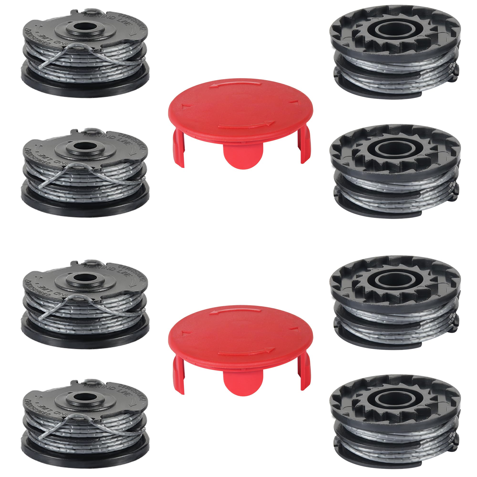 Hilo Desbrozadora para Bosch AdvancedGrassCut36, Art 24 27 30 Cortabordes, 8 Carretes y 2 Tapas