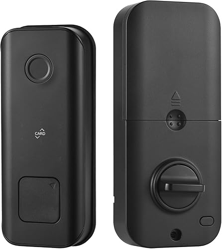 Cerradura de puerta de huellas dactilares, cerradura de puerta inteligente, cerradura de puerta de entrada con 5 métodos aplicación, huella digital,