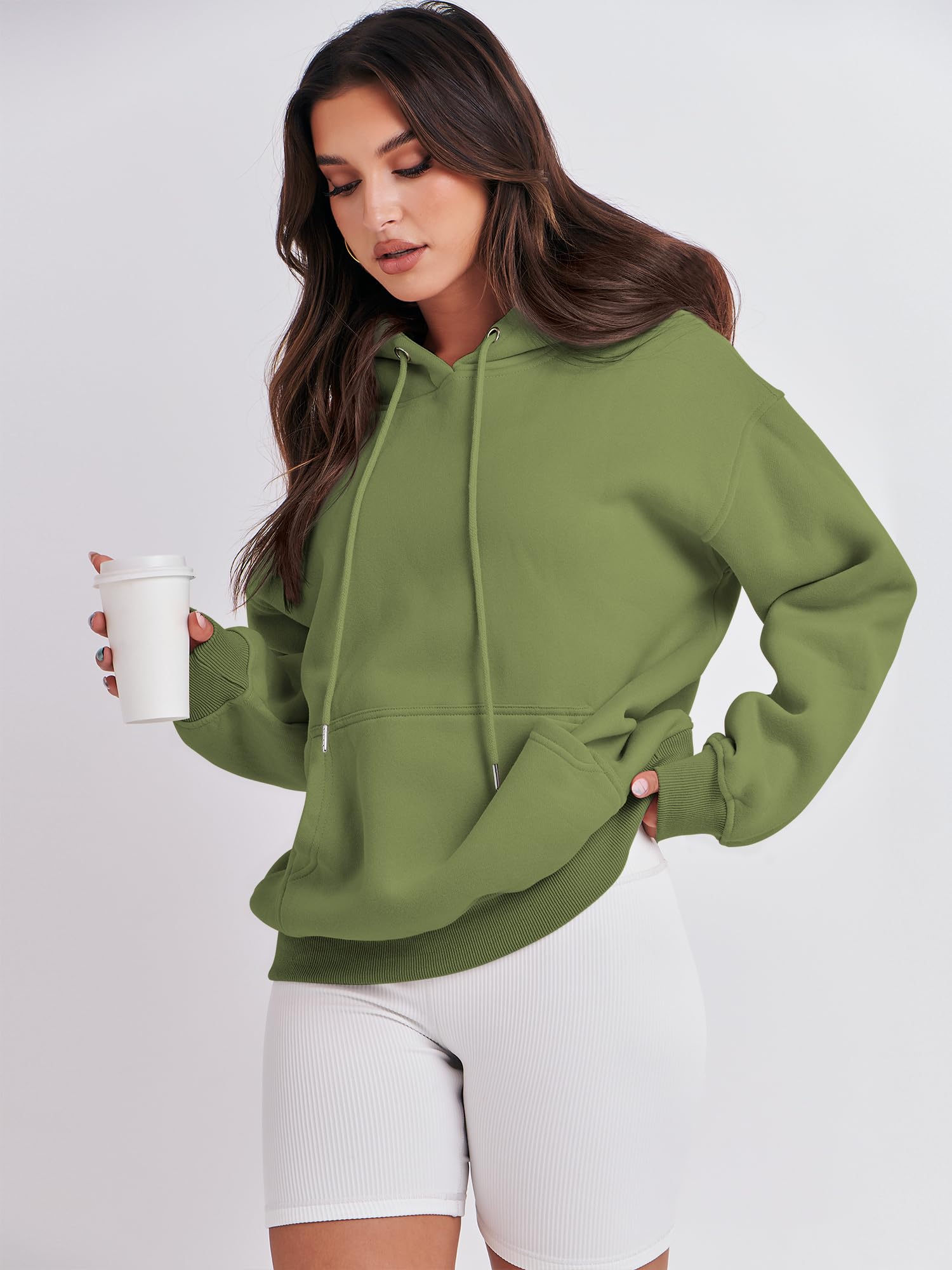 Damskie ponadwymiarowe bluzy z kapturem z polaru podstawowy sweter bluza jesień moda 2024 stroje modne Y2k nastolatki ubrania preppy