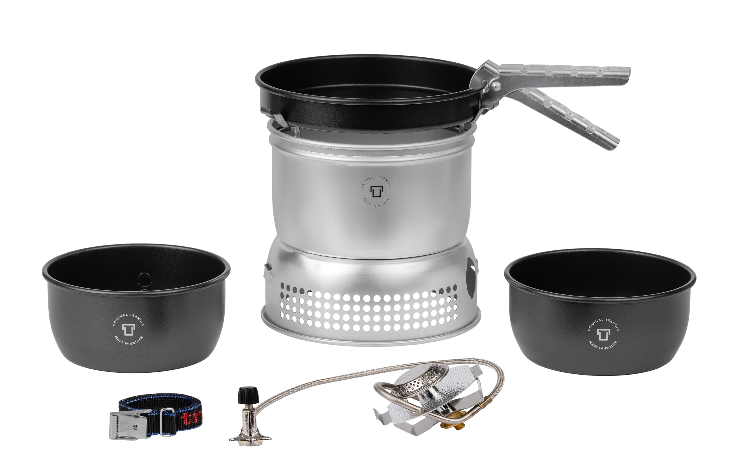 Trangia 25-5 GB Non-Stick Cookset with Gas Burner, Complete Camping Cookware and Stove Set for Hiking, Backpacking, Fishing