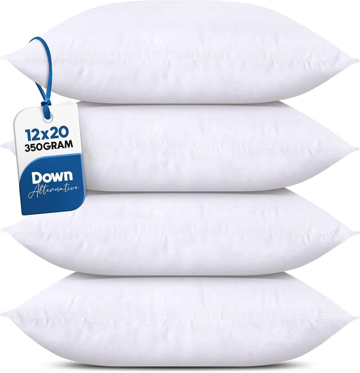 Utopia Bedding Throw Pillows (Set of 4, White), 12 x 20 Inches Pillows for Sofa, Bed and Couch Decorative Stuffer Pillow - Amazon product rated Grade C