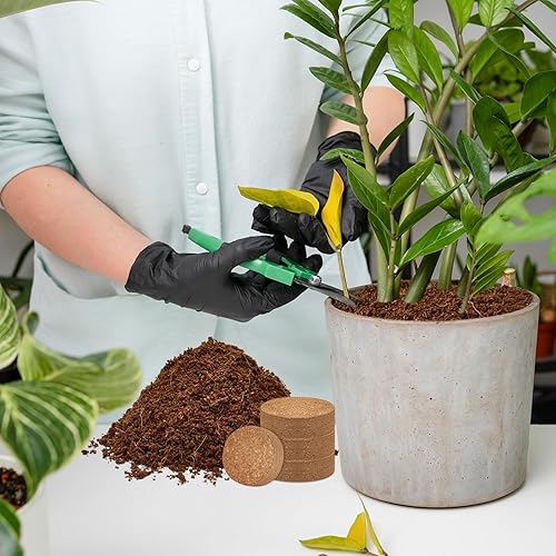 Miniatura 33 de ZeeDix Pellets de fibra de coco orgánico para macetas, 150 unidades de 1.181 in comprimida de fibra de coco para iniciación de semillas de coco