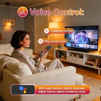 V3 Plus/Pro Voice Remote Control Compatible for Vseebox V5 Pro vSeeBox V5Pro/V3Pro/V2Pro/V1Pro/V3Plus/,V1/V2,V1 Max/Elite/Max,Replacement Learning Bluetooth Remote Control