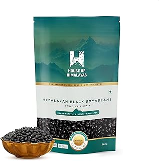 House of Himalayas Black Soyabeans, Pahadi Kala Bhatt, High Protein and Fibre, Natural, Unpolished and Chemical-Free, GI T... Price In India