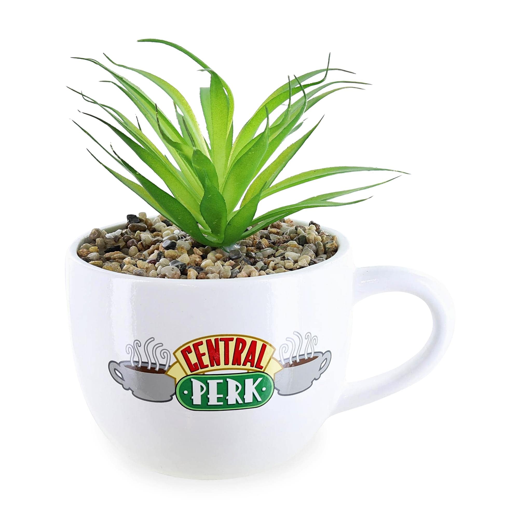 Silver Buffalo Friends Central Perk Logo Large Ceramic Planter with Handle, White - Image 2