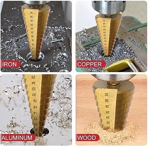 Miniatura 6 de Juego de brocas de cobalto, juego de brocas, 6 piezas, broca escalonada, juego de brocas para sierra, cortador de fresado Ti, 4-12, 4-20,