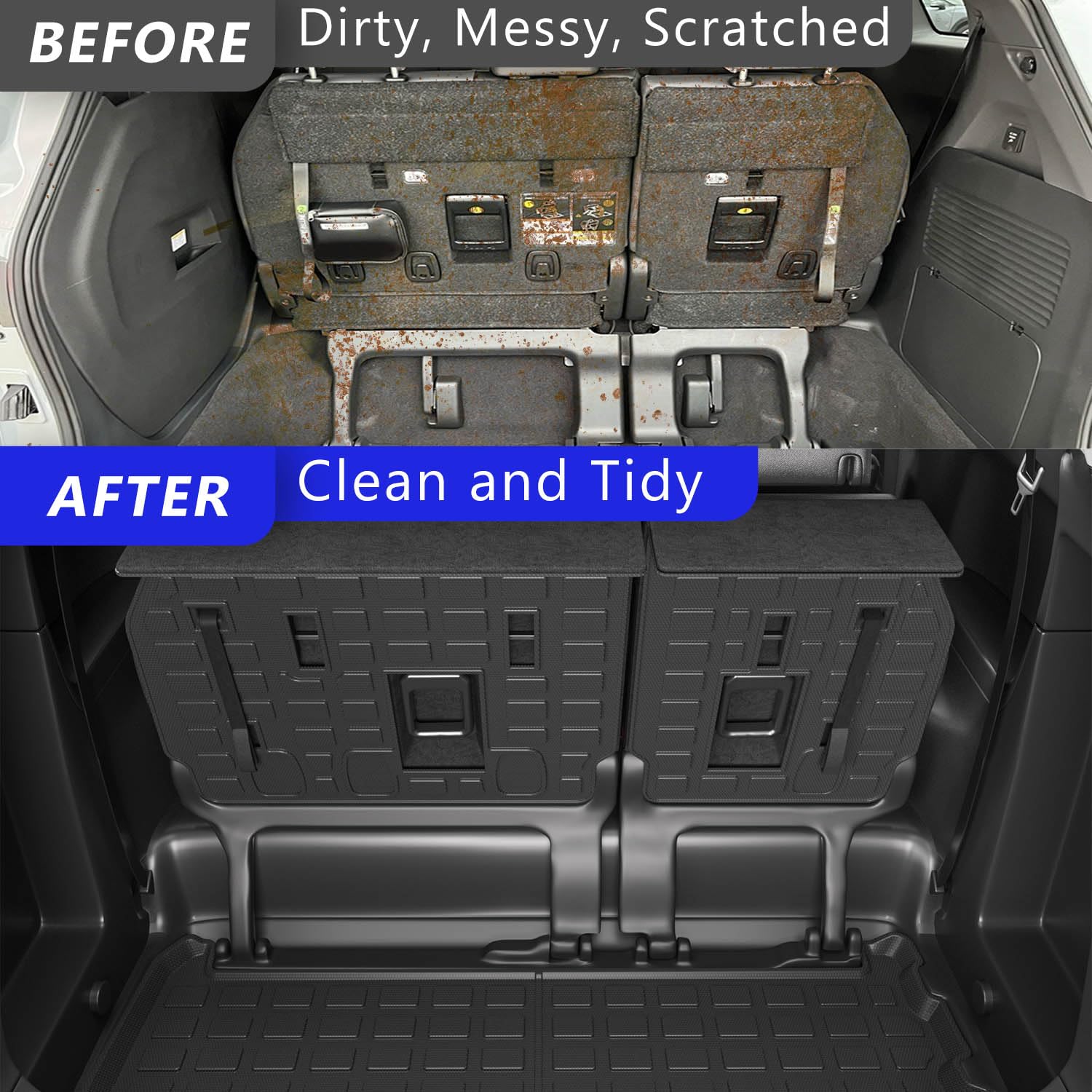 Xipoqix 7&8 Seats Cargo Mat Compatible With 21-25 Toyota Sienna