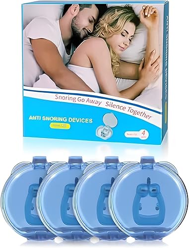 4 tapones para ronquidos, dispositivos antironquidos, clip magnético de silicona para la nariz, eficaz para detener los ronquidos, sueño reparador