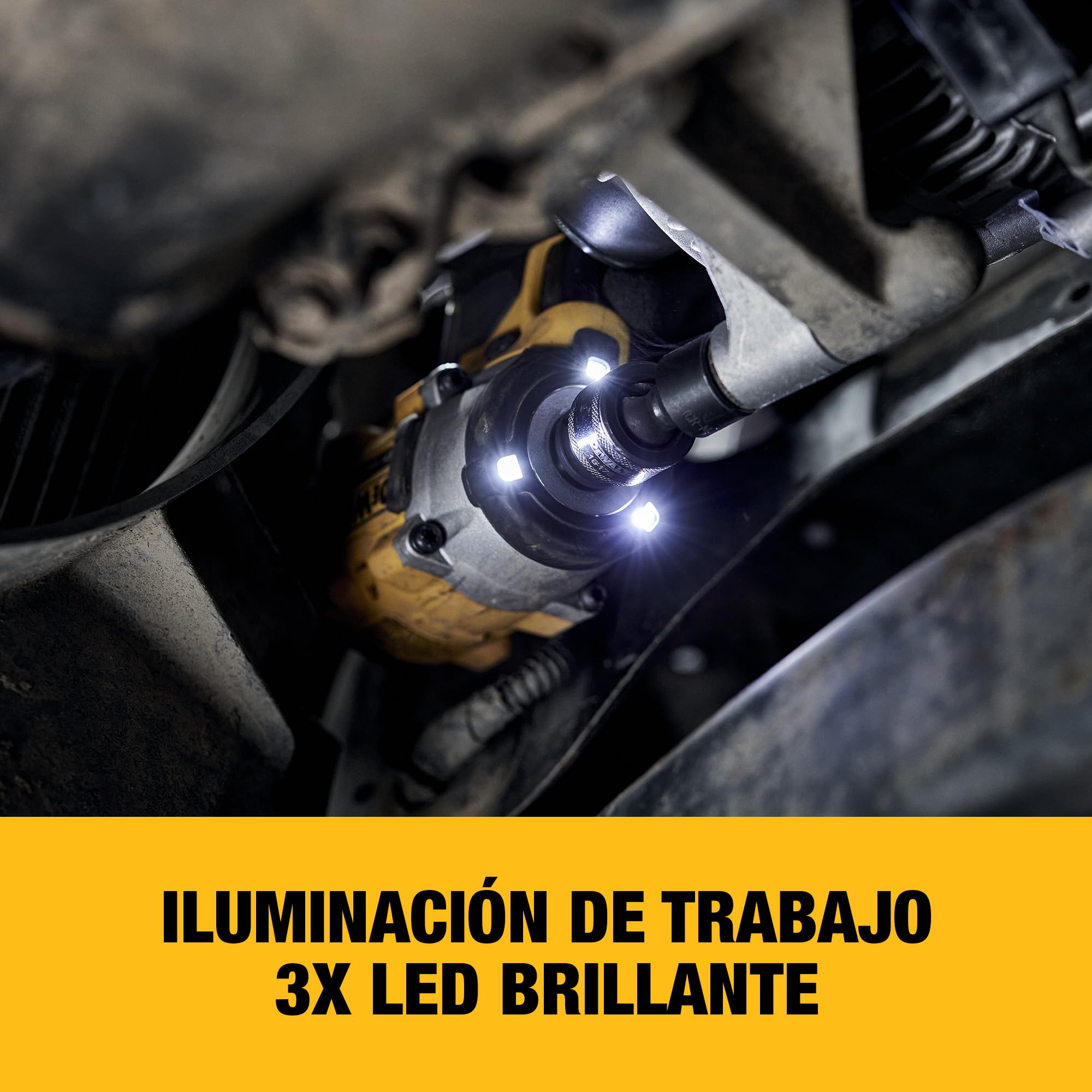 DEWALT Llave de impacto compacta 18V XR Brushless 1/2" con yunque de pasador de retención, solo herramienta, DCF922N-XJ