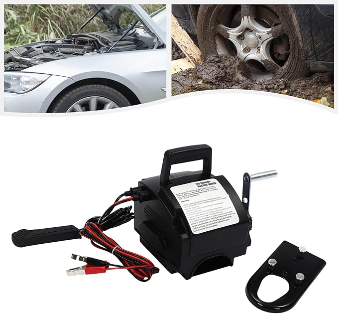 Cabrestante Eléctrico Portátil 12V 300W 2000LB Control Remoto Gancho Remolque miniatura 4