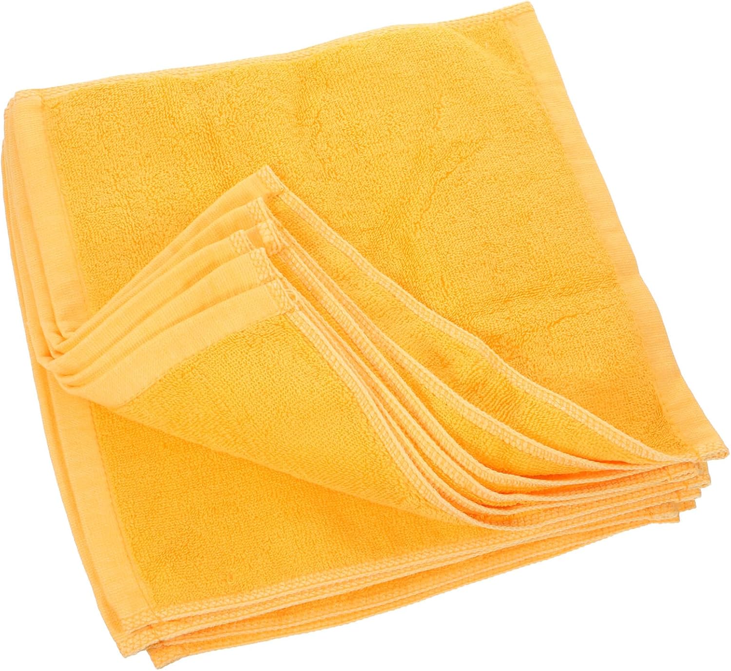 NUOBESTY 12pcs Cotton Face Washcloths, Super Soft and Highly Absorbent Towels, 30x30cm Orange Water Absorbing Towels for Facial Washing and Bathroom Use