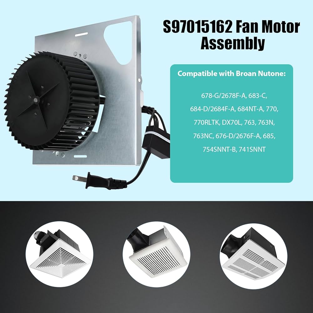 Bmnno様 S97015162 Fan Motor Assembly Compatible with Broan NuTone