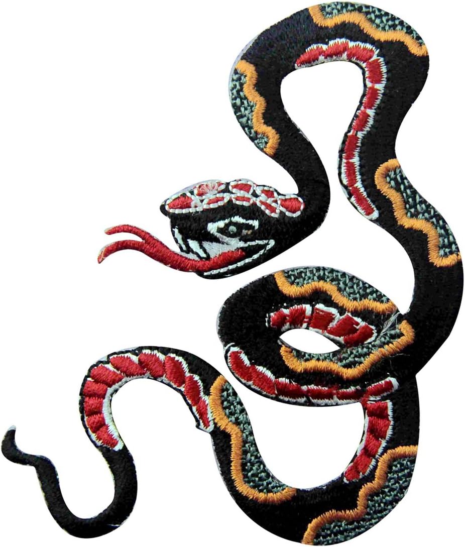 ZEGINs Pattern Snake Embroidered Badge Iron On Sew On Patch