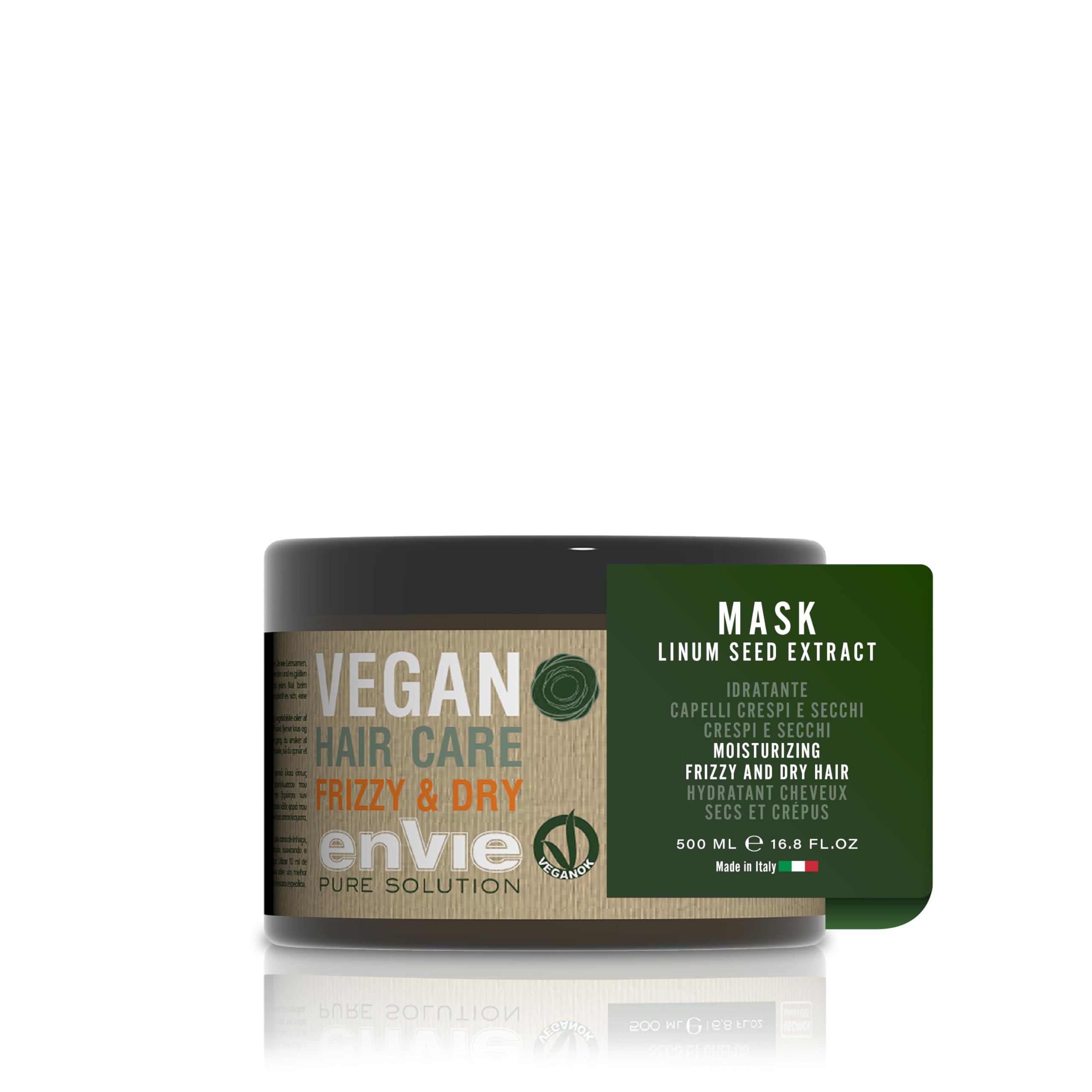 ENVIE LUXURY Vegan Anti Frizz Hair Mask - Frizz Control Hair Care, Deep Conditioning Hair Mask for Damaged Hair, Intense Hydration with Linseed, Macadamia, and Aloe for Smooth, Nourished Hair