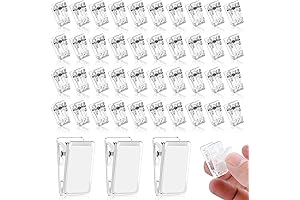 50 Pieces Multipurpose Wall Clips, Self-Adhesive Command Quartz Spring Clips