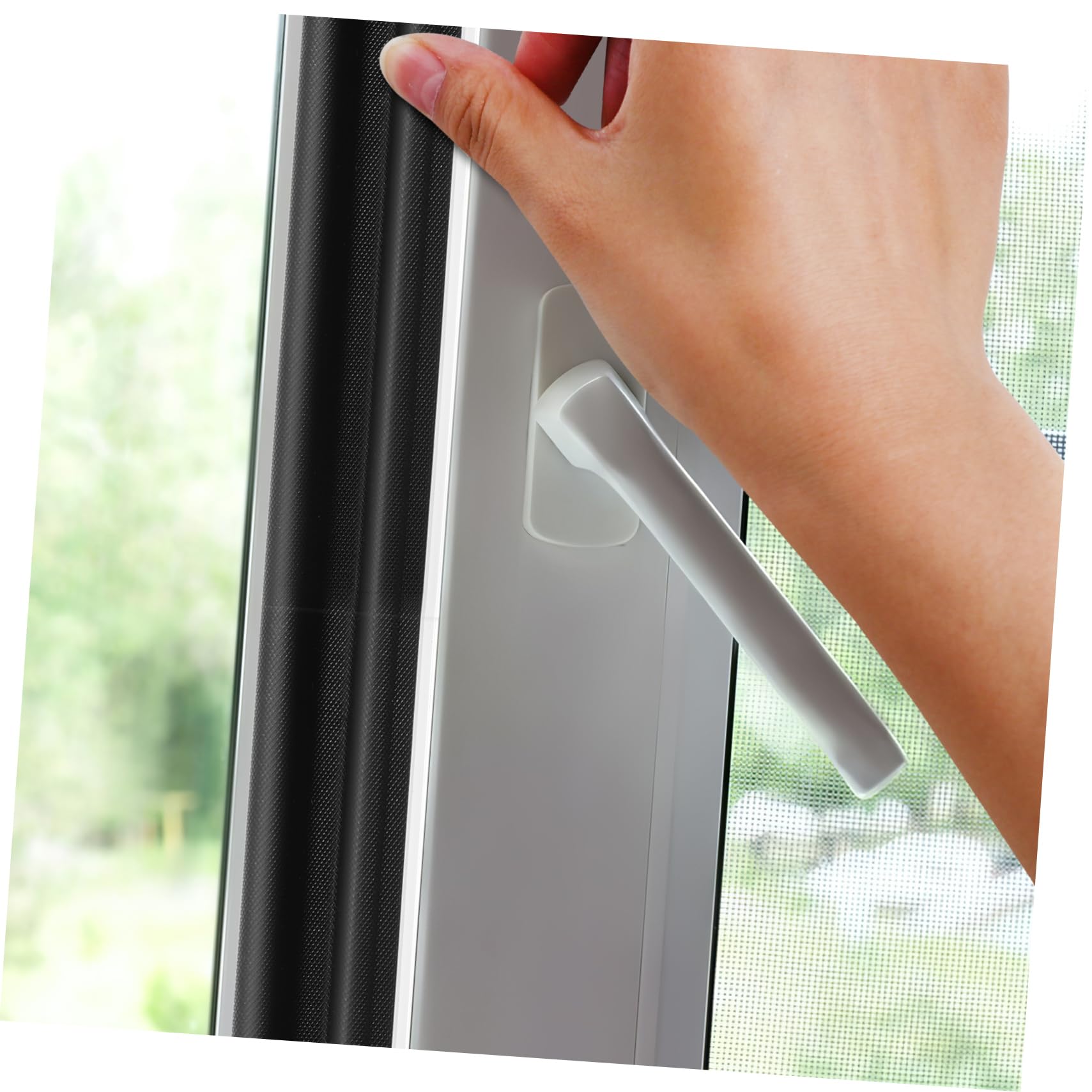 SHINEOFI Guarnizione in Pu per Porte e Porte Scorrevoli, Paraspifferi a V per Isolamento Termico e Acustico, Adesivo per Cornice e Soglia