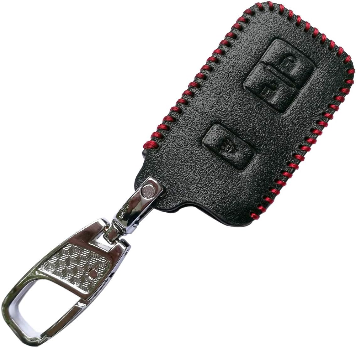 CoolbestdaCoolbestda Leather Smart Key Fob Remote Cover Case Protector Keyless Entry Skin for 2017 2016 Toyota Tacoma Land Cruise Prius V RAV4