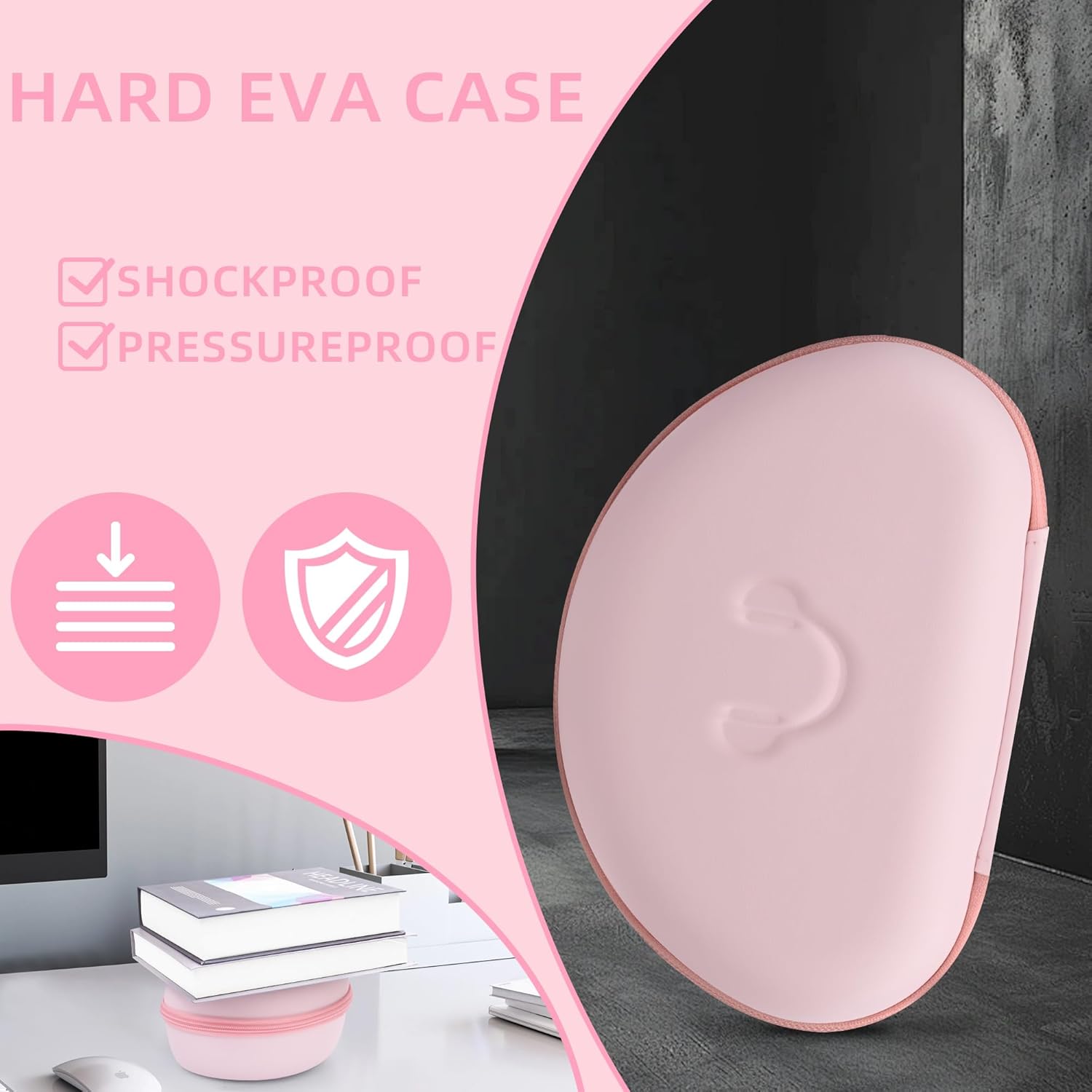 Portable Headphone Case for Beats Studio Pro / 3 Solo 3 Solo 4, Over Ear Headphone Storage Case with Large Space Pocket for Cables - Image 5