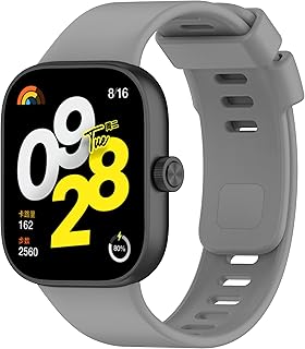 سوار ساعة سيليكون للرجال والنساء من دلع موبايلك، سوار بديل قابل للتعديل، متوافق مع ساعة شاومي ريدمي ووتش 4/مي باند 8 برو