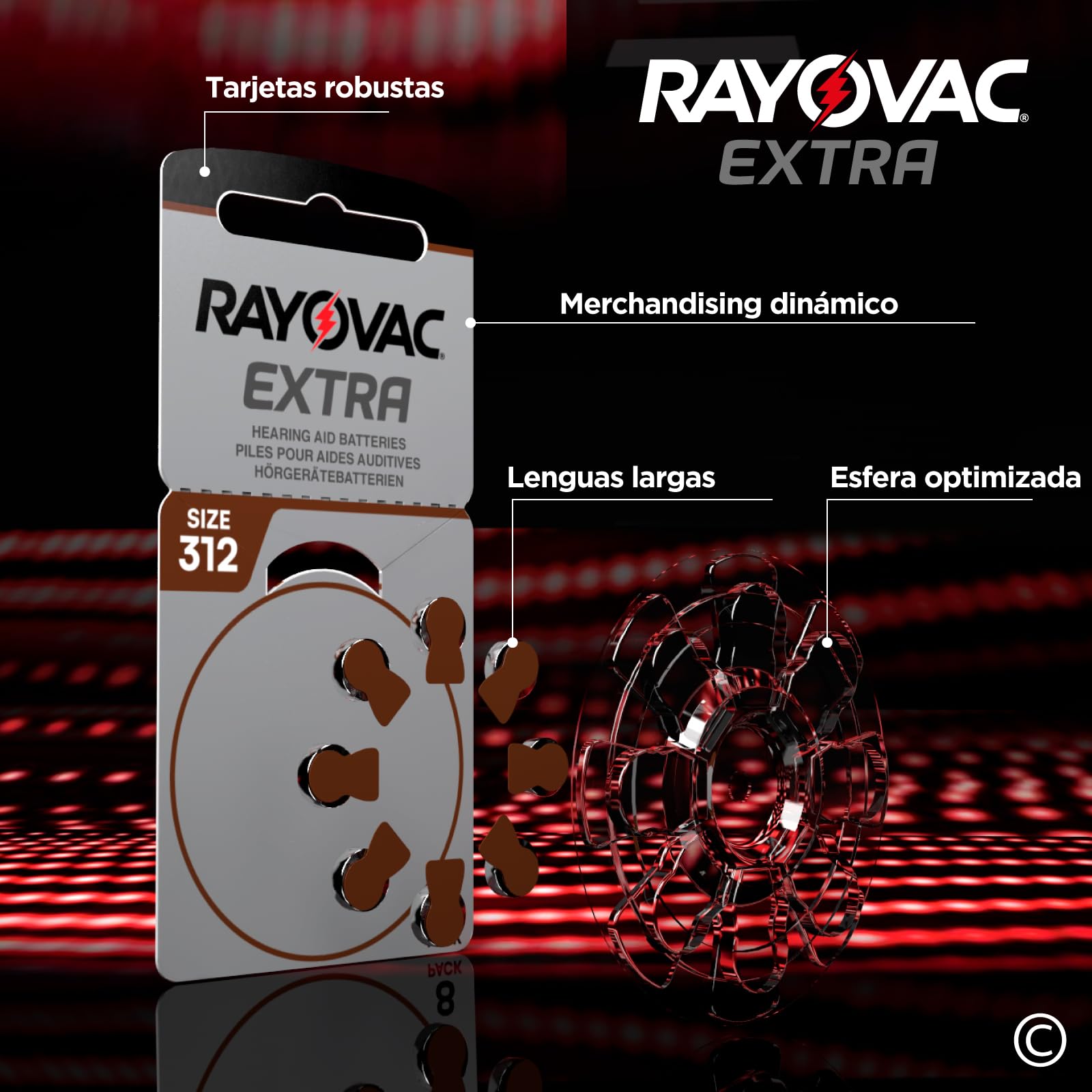 160 Pilas Audífono Rayovac 312 Tecnología Sound Fusion + 8 Baterías Udivita