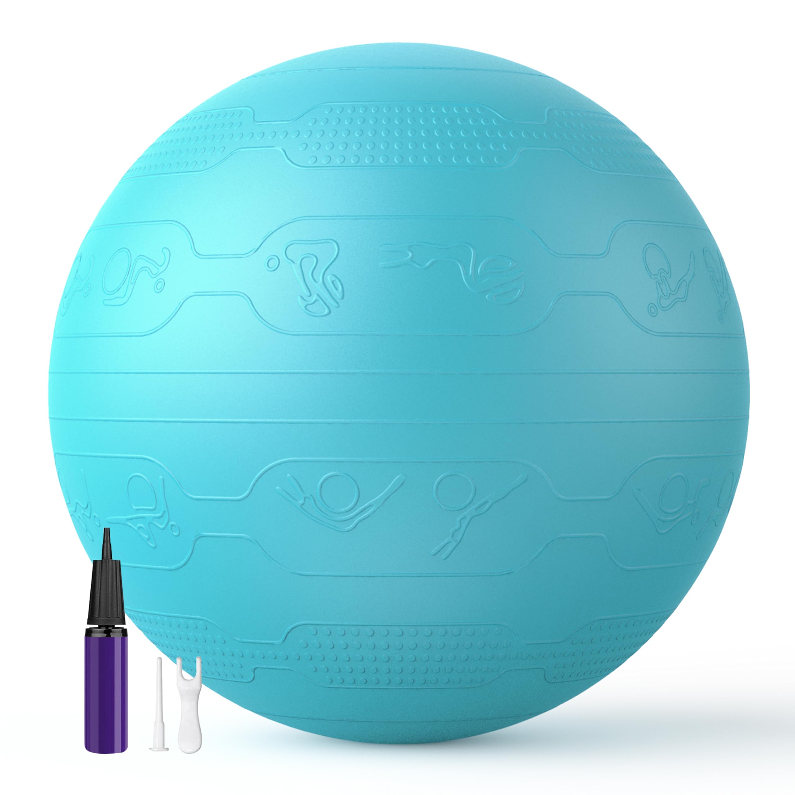 PROIRON Exercise Ball Anti-Burst Yoga Ball Chair with Quick Pump Slip Resistant Gym Ball Supports 500KG Balance Ball for Pilates Yoga Birthing Pregnancy Stability Gym Workout Training