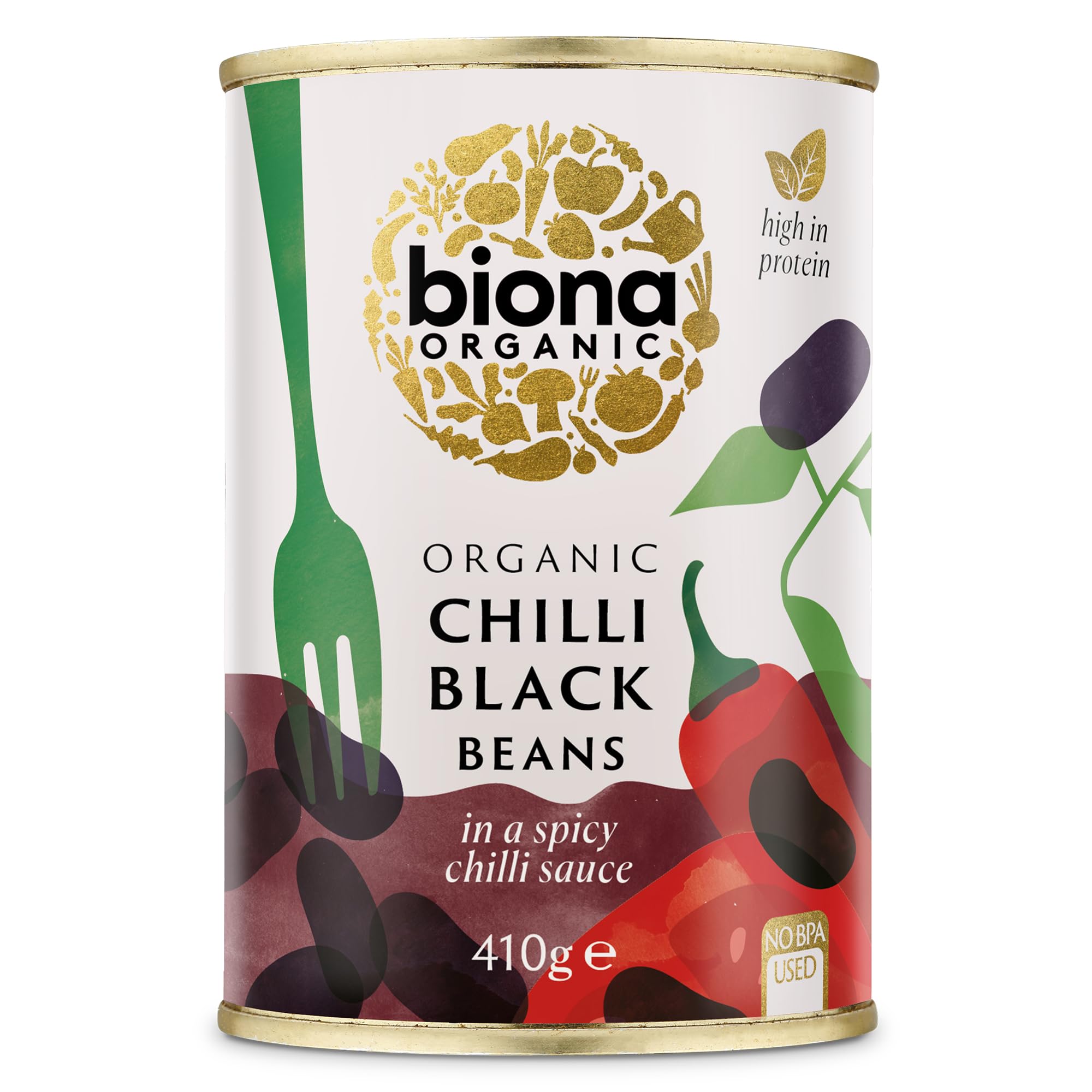 Biona Organic Chilli Black Beans, 410g