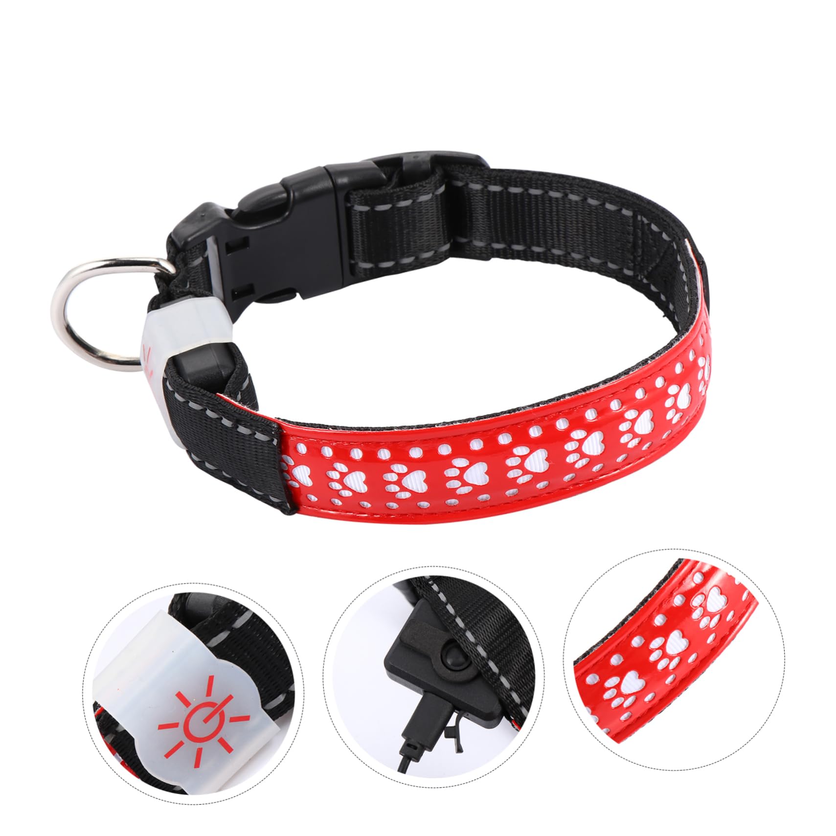 Toddmomy 3 Pièces Collier Lumineux Colliers de pour Chiots de sécurité pour Animaux de Compagnie Dog Collar pour Animal de Compagnie de Clignotant