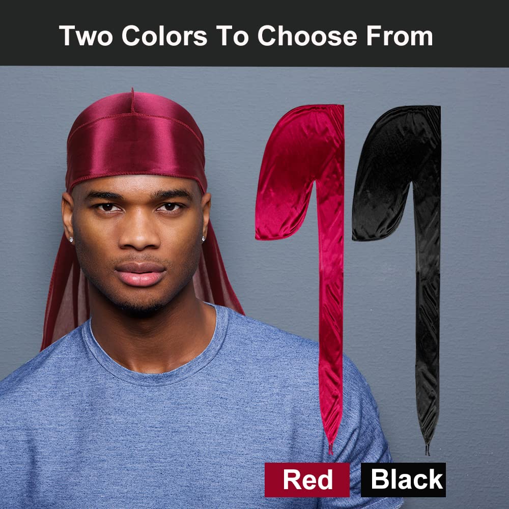 Durag In Raso Di Poliestere COCOSILK - Per Uomo E Donna, Con Coda Lunga, Per Onde E Protezione Capelli - Taglia Unica - 4